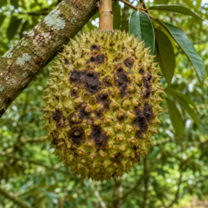 Trái sầu riêng bị bệnh thán thư