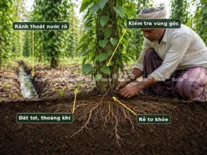 Phòng bệnh chết nhanh chết chậm bằng cải tạo đất và thoát nước