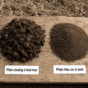 Phân chuồng ủ hoai mục và phân hữu cơ vi sinh