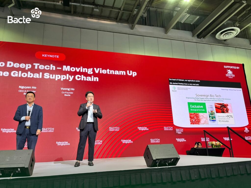 Hoạt động giới thiệu công nghệ của Bacte trên sân khấu tại SWITCH 2026